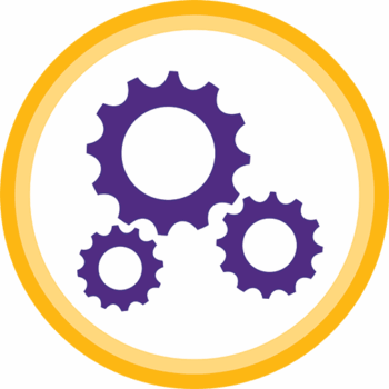 Efficiency-Icon Efficiency Icon: 3 gears in a circle